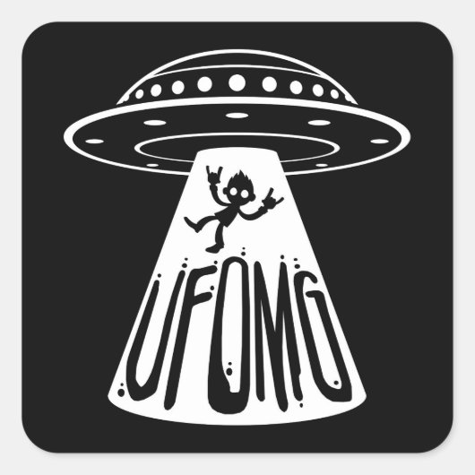 UFOMG VIERKANTE STICKER (Voorkant)