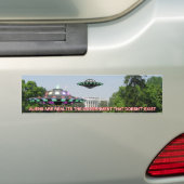 UFO's op het withuis Lawn Bumpersticker (Op auto)