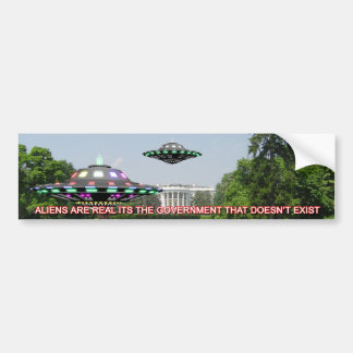 UFO's op het withuis Lawn Bumpersticker