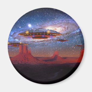 UFO's over Monument Valley Magnet Magneet