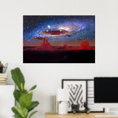 UFO's over Monument Valley Poster (Thuiskantoor)