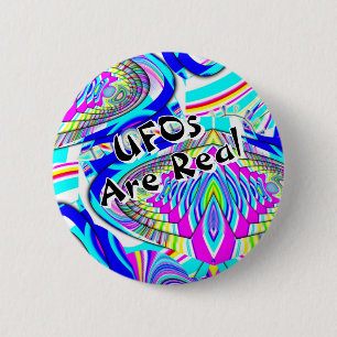 UFO's zijn echt (je kan de woorden veranderen) Ronde Button 5,7 Cm