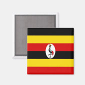 UG001 UGANDA Vlag, Afrika, Fridge Magneet (Voorkant / Achterkant)