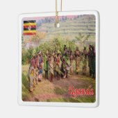 UG003 UGANDA, Batwa, Afrika, Keramisch Ornament (Links)