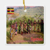 UG003 UGANDA, Batwa, Afrika, Keramisch Ornament (Voorkant)