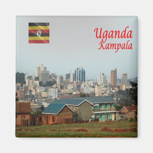 UG005 KAMPALA, Skyline, Oeganda, Afrika, Fridge Magneet (Voorkant)