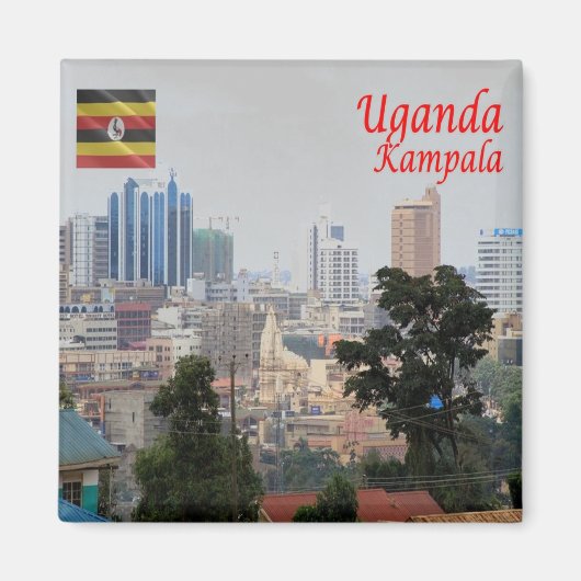 UG006 KAMPALA, Downtown, Uganda, Afrika, Fridge Magneet (Voorkant)