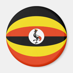 Uganda Fisheye Flag Magnet Magneet