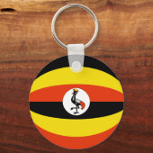 Uganda Fisheye Flag Sleutelhanger (Voorkant)