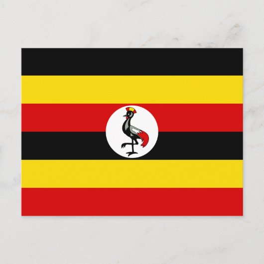 Uganda Flag Briefkaart (Voorkant)