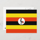 Uganda Flag Briefkaart (Voorkant / Achterkant)