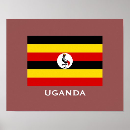 Uganda Flag Classic Flag Poster (Voorkant)