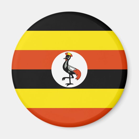 Uganda Flag Magnet Magneet (Voorkant)