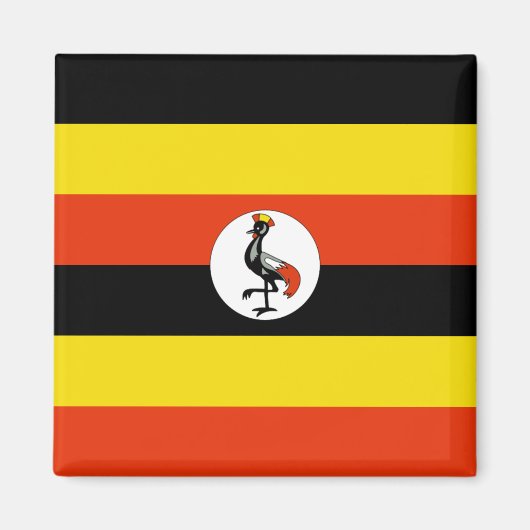 Uganda Flag Magnet Magneet (Voorkant)
