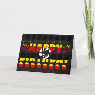 Uganda Flag Patriotic Birthday Kaart