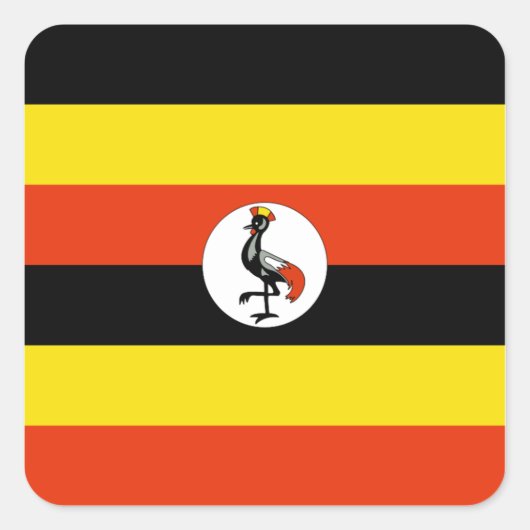 Uganda Flag Sticker (Voorkant)