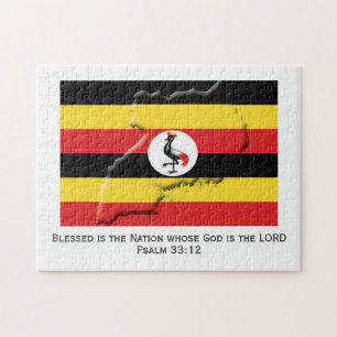 UGANDA   Gezegende natie   OEGANDAN FLAG Legpuzzel