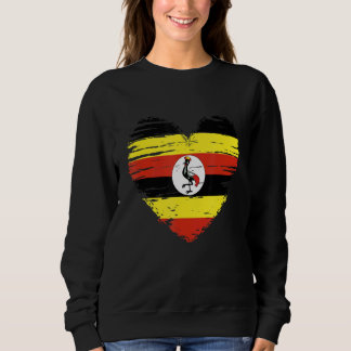 Uganda Heart Ugandan Flag Ugandan Pride Trui