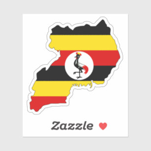 Uganda kaart Sticker Vlag voor Laptop Boek…