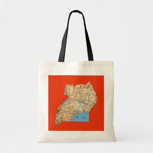 Uganda Map Bag Tote Bag (Voorkant)