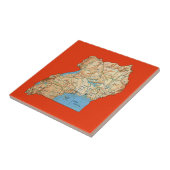 Uganda Map Tile Tegeltje (Zijkant)