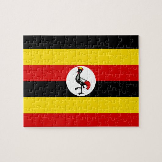 Uganda National World Flag Legpuzzel (Horizontaal)