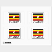 Uganda Rechthoekige Sticker (Vel)