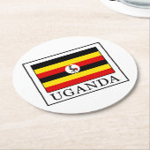 Uganda Ronde Kartonnen Onderzetter (Gebogen)