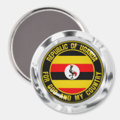 Uganda Round Emblem Magneet (Voorkant / Achterkant)
