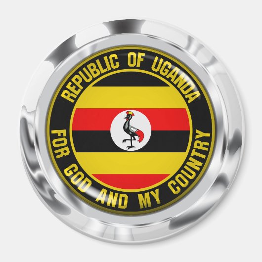 Uganda Round Emblem Magneet (Voorkant)