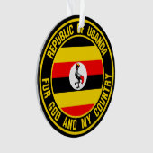 Uganda Round Emblem Ornament (voorkant)