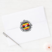Uganda Round Emblem Ronde Sticker (Envelop)