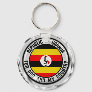 Uganda Round Emblem Sleutelhanger