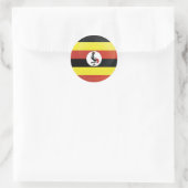 Uganda Round Icon Flag Ronde Sticker (Tas)