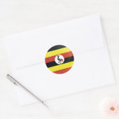 Uganda Round Icon Flag Ronde Sticker (Envelop)