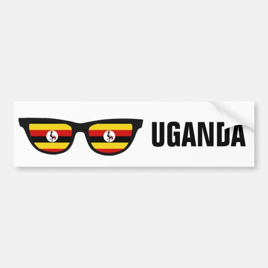 Uganda Shades aangepaste tekst en kleurenbumpersti Bumpersticker (Voorkant)