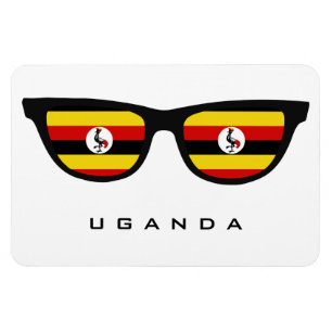 Uganda Shades aangepaste tekst en kleurenmagneet Magneet