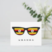 Uganda Shades texte personnalisé et carte postale (Debout devant)