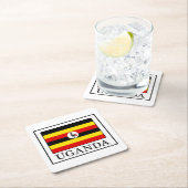Uganda Vierkante Kartonnen Onderzetter (Insitu)