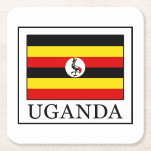 Uganda Vierkante Kartonnen Onderzetter