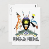 Ugandan Emblem Briefkaart (Voorkant / Achterkant)