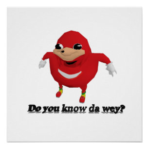 Ugandan Knuckles Warrior Perfect Poster