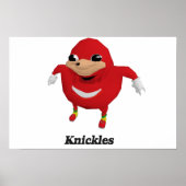 Ugandan Knuckles Warrior Poster (Voorkant)
