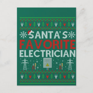 Ugandees-elektricien-kerstcadeau houdt van elektri briefkaart
