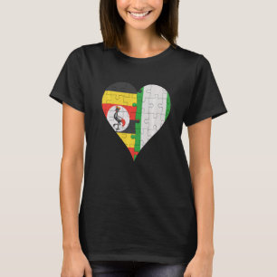 Ugandese vlag Heart T-shirt