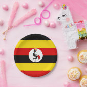 Ugandese vlag papieren bordje (Feest)