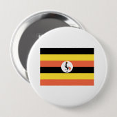 Ugandese vlag ronde button 4,0 cm (Voorkant /achterkant)