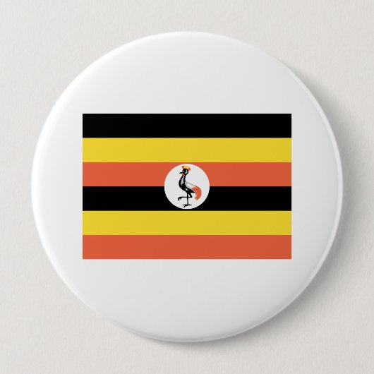 Ugandese vlag ronde button 4,0 cm (Voorkant)