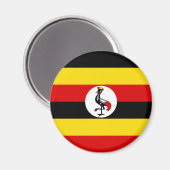 Ugandese vlag (Uganda) Magneet (Voorkant / Achterkant)