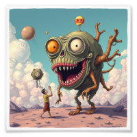 Uggly weird Alien illustratie Unieke kunst